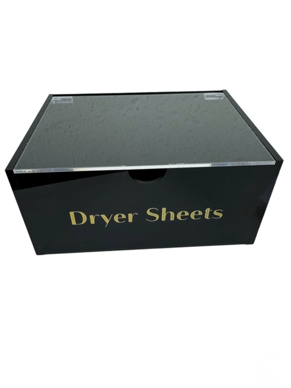 New In Box Black Dryer Sheets Plastic Flip Lid Holder
